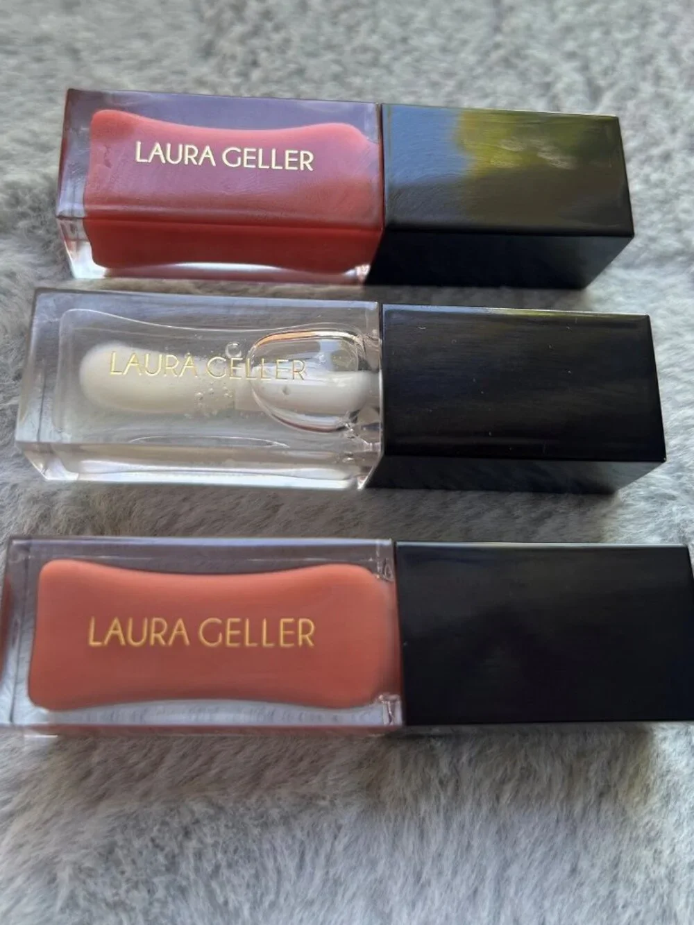 LAURA GELLER Fine Shine Sheer Lip Oils - Set of 3 NWOB